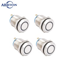 ABBEYCON 12mm 12V LED indicator light metal pilot lamp 24v led indicator light 20pcs/lot