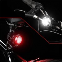 2 Pcs LED Bicycle Light Rechargeable Front And Rear Bike Light Set 4 Light Mode Options Cycling Warning Lamp Taillight