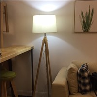 Nordic solid wood floor lamps simple modern vertical fishing lamp lights creative study bedroom living room floor lamp lighting
