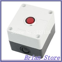 24V Rectangle Plastic Case Red Signal Indicator Light Bulb Box