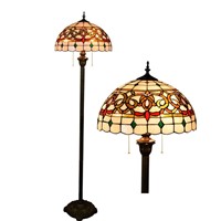 European Tiffany color glass living room floor lamp bar restaurant study grape rose garden lamp