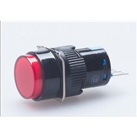 Momentary Round Push Button Switch without lamp 1NO+1NC 16mm Mounting Hole 3Pins
