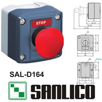 waterproof  control box push button switch station   SAL(LA68H-D XAL)-D164 red emergency stop mushroom  spring return