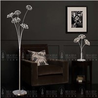 New Modern Crystal Floor Lamp For Living Room Flower Decorative LED Steel Standing Lamps Bedroom classic light By Italy Designer