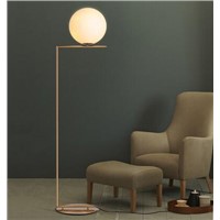 Modern simple glass ball stand lamp floor lamp Nordic personality bedroom bedside living room sofa round ball floor lamp FG412