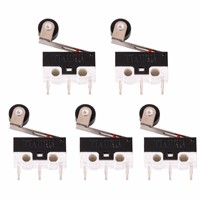 New 5pcs Mini Micro Switch Roller Lever Actuator Microswitch SPDT Sub Miniature Accessories
