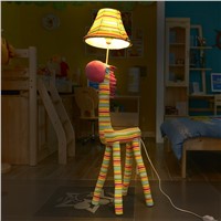 Children Lamp Decoration lighting Fabric Caton Animal Strip Rainbow Horse Kids Led Floor Light for living room