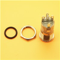 1PC 16MM Panel hole Metal Button Switch with LED 12V/24V Power push button indication car dash Latching self-locking ON-OFF