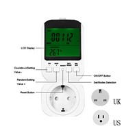 New TS-4000 Multi-function Smart Home Thermostat Timer Switch Socket with Sensor Probe UK/US/EU Plug Remote Control Switch