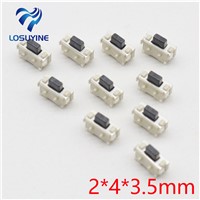 10pcs  2x4 2*4*3.5 MM Micro SMD Tact Switch Side Button Switch MP3 MP4 MP5 Tablet PC #DSC0039
