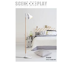 Nordic solid wood floor lamp simple modern Japanese living room study bedroom bedroom vertical fishing lights