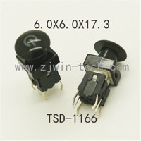 10PCS 6*6*17.3MM 6PIN DIP Power Button Switch with Led Blue&amp;amp;amp;Red double light Momentary Tact switch illuminated indication