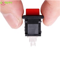 10Pcs Red Square SPST Non-Locking Reset/Self-locking Push Button Switch 125VAC 1A  828 Promotion