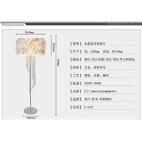 The new modern minimalist wedding birthday livable bedroom living room luxury hotel crystal feather tassel floor lamp