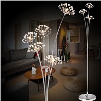 New Modern Crystal Floor Lamp For Living Room Flower Decorative LED Steel Standing Lamps Bedroom classic light By Italy Designer
