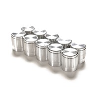 10pcs Aluminum Volume Control Rotary Knobs Silver Tone Rotary Knobs For 6mm Dia Potentiometer