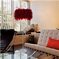 The new modern minimalist wedding birthday livable bedroom living room luxury hotel crystal feather tassel floor lamp