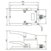 DIANQI LT4 Foot Switch Pedal Switch 5A AC 380V 15A AC 250V Material Aluminum LT4