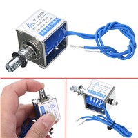 JF-0826B 12V/2A Open Frame Solenoid Reset 10mm Push Pull Type Electronic DC Electromagnet For Vending Textile Machines Mayitr