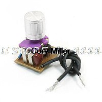Silver Tone Purple DIY Table Lamp Omni Dimmer w Rotary On/Off Switch