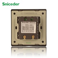 Scinder wall switch and socket type 86 champagne gold wire resistive mixer switch speaker volume controller