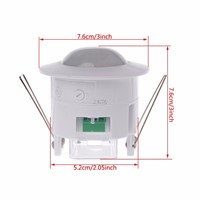 110-240V AC Adjustable Ceiling PIR Infrared Body Motion Sensor Detector Lamp Light Switch S18