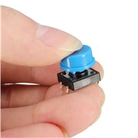 20pcs 4Pin Blue Tactile Push Button Switch Momentary Tact Caps Used in the Fields of Electronic Products Waterproof Favorable