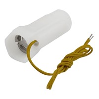 White Plastic Shell Magnetic Water Flow Switch w Inner Outer Thread