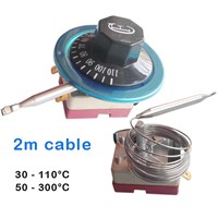 30-110 Celsius Degree Adjustable Temperature Control Switch Capillary Thermostat 16A