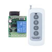 DC 12V Timer Remote Switch Time Delay Ajustable RF Wireless Controller Power ON OFF Relay Contact Remote 5s 10s 15s time delay