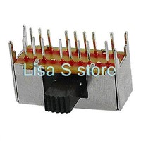 10 Pcs Panel PCB 16 Pin 3 Position 4P3T Mini Slide Switch Side Knob 0.5A 50V DC SK43D01-G5/8/10/12 Knob Height 5/8/10/12mm