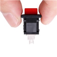 10Pcs Red Square SPST Non-Locking Reset/Self-locking Push Button Switch 125VAC 1A