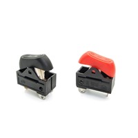 2pcs AC250V 6A AC125V 10A SPDT 3 Pin 3 Position Terminals Red Black Rocker Switch Pair for Hair Drier