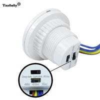 1pcs 40mm PIR Infrared Ray Motion Sensor Switch time delay adjustable mode detector switching