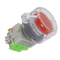 Self Locking Contact Clear with Cover AC 660V 10A Red Emergency Stop Push Button Switch NO/NC safety Switch Electrical Equipment