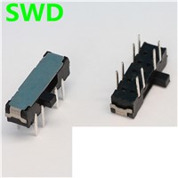 10pcs on-off switch mini On / Off / On 2P3T DPDT 8 pino DIP horizontal  interruptor micro slide switch #DSC0011
