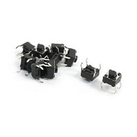 6mm x 6mm x 5mm Momentary 4 Pins Micro PCB Tact Tactile Switch 10 Pcs