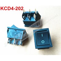 10pcs/lot Delicate Rocker Switch KCD4-202 AC 250V 16A 6 Pin Black ON/OFF I/O SPST Snap in Mini Boat