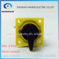 Cam switch HZ5B-20/4 combination changeover rotary switch 3 positions (1-0-2) 4 poles High quality AC50Hz 20A 380V