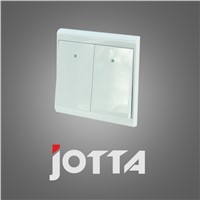 white Wall Switch Panel Light Switch 2 Gang 2 Way Push Button 16A,110~250V, 220V
