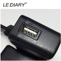 LEDIARY US Plug Power Adapter 5.5 x 2.1MM  100-240v To DC 5V 0.5A  Power Adapter USB Power Supply Converter Adapter Charger