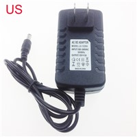 AC 100-240V US EU UK Plug For DC 12V 2A 24W Power Supply Adapter Charger For LED Strips CCTV Security Camera 2016 New Universal