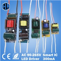 10pcs 1-36W LED Driver Transformer Input AC90-265V Output DC3-136V Constant Current 300mA Power Supply Adapter for Led Chip/Lamp