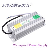 Metal Case Waterproof IP67 Transformer Switch Power Supply 60W 80W AC 220V 110V to DC 12V Adapter Driver for Strip Garden Lamp