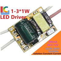 1W 2W 3W LED Driver Adapter BP9921A 300mA Lamp Driver Power Supply AC85-265V 1-3*1W Isolation Lighting Transformer 1PCs/Lot