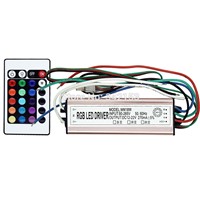 IP67 Waterproof 20W RGB Multicolor High Power LED Driver With 24 Keys Infrared IR Remote Control For 20W RGB LED Transformers