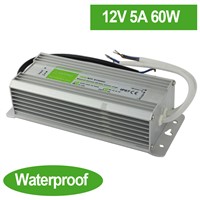 Waterproof 12V 5A 60W LED Power Supply Driver Transformer dual putout for LED Strip LED module