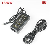 LED Power Adapter 2A/5A AC100-240V to DC12V  Transformer supply  led Light/ 5050 3528 5630 3014 smd led strip with EU/US Plug