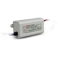 Mean Well APC-12-350, 12W 9~36V 350mA  LED Waterproof Driver, Single Output Switching Power Supply