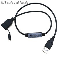 USB RGB LED Controller DC5V Dimmer RF Wireless Mini Remote Controller for RGB 3528 5050 smd Led Strip tape lighting 5-24V 1pcs